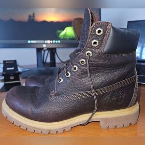 Timberland Men's Dark Brown Leather Boots